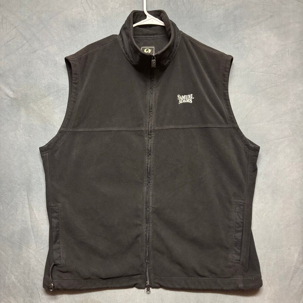 Samuel Adams Black Fleece Zip Vest XXL Brewery Beer Promo Core Gorpcore